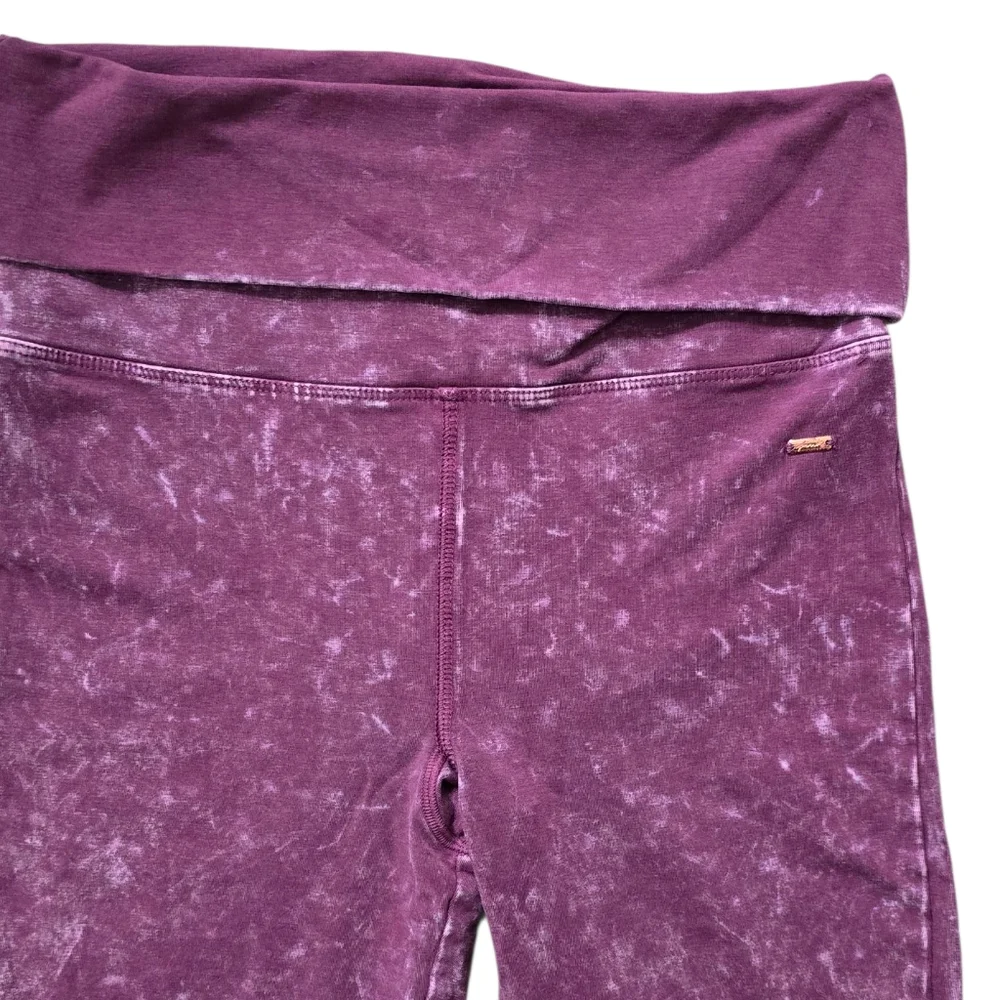 PINK Victoria's Secret Women's Rich Maroon Red Foldover Flare Legging Size SP